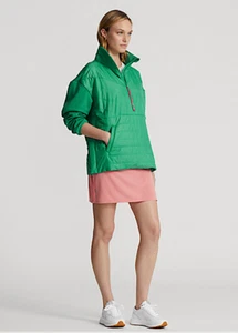 RLX Golf Ralph Lauren Women Green Quilted-Panel Hybrid Pullover Size M NWT 248$ - Picture 1 of 7