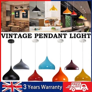 Vintage Pendant Light Industrial Metal Ceiling Shade Modern Hanging Retro Lamp - Picture 1 of 30