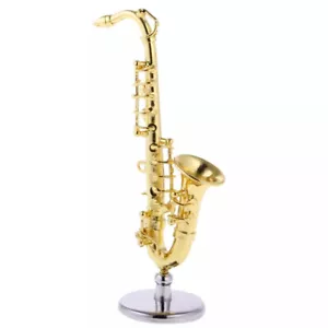 1PC 1:6 Scale Dollhouse Miniature Saxophone Musical Instrument Accessories Alloy - Picture 1 of 11