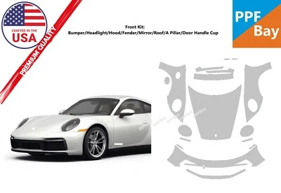 For Porsche 911 Carrera 2020-2024 Front Paint Protection Film PreCut Kit PPF - Изображение 1 из 4