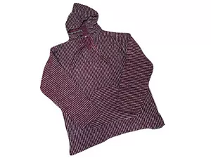 Poncho felpa con cappuccio messicana Baja fatta a mano - taglia XL - hippie e bohemien - Foto 1 di 2