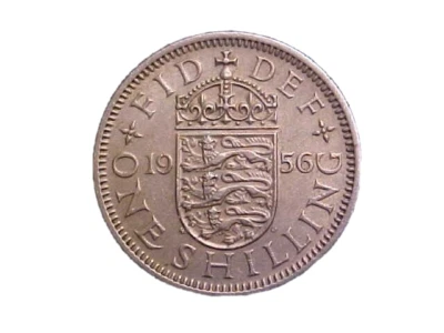 1956 GREAT BRITAIN ELIZABETH II 1 SHILLING KM# 904 - HIGH GRADE CIRC! -c2556xux - Image 1 of 2