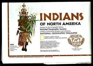 1972-12 Dezember INDIANER NORDAMERIKA National Geographic Karte Poster (503) - Bild 1 von 6
