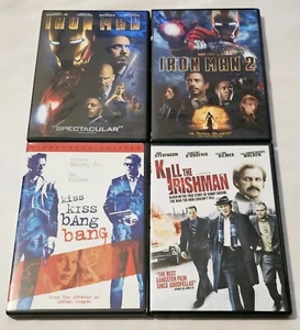 Iron Man 1 & 2, Kiss Kiss Bang Bang & Kill The Irishman DVD Lot - Picture 1 of 5