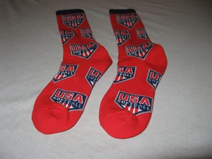 USA Softball rot und blau Logo Sportsocken NEU OHNE ETIKETT Neu ohne Etikett - Bild 1 von 2