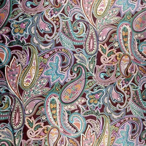 Vintage 1990 House & Home Stoffe und Vorhänge Paisley Stoff 60 x 112 - Bild 1 von 3