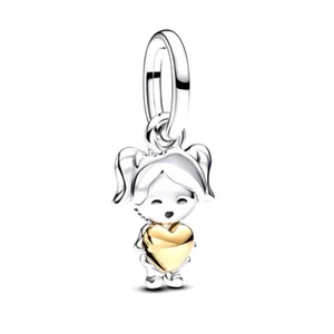PANDORA Schmuck Charm-Anhänger Glückliches Mädchen Zweifarbig 763601C00 - Bild 1 von 4