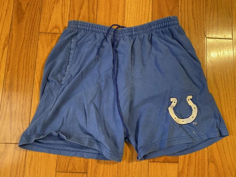 Vintage Indianapolis Colts Cotton Shorts Logo 7 Size M Mens Embroidered 90s Cover