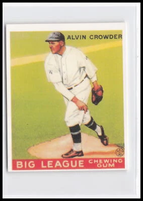 1983 Galasso 1933 Goudey Reprint #95 Alvin Crowder - Image 1 of 2