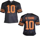 Vince Young Autographed Texas College Black Football Jersey Jsa
