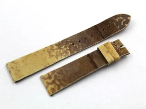 Strap Band Leather Anguilla Beige Piatto 18/16mm Hand Made Unisex Made Italy - Picture 1 of 5