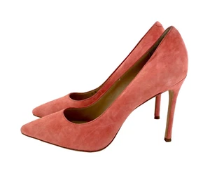 Pour La Victoire Celeste Orange Suede Leather Pointed Toe Pumps Sz 7.5 New SH16 - Picture 1 of 10