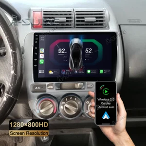 Radio Coche Carplay Android 14 2+32G BT GPS Navi WiFi para Honda Jazz Fit 2001-2008 - Imagen 1 de 11
