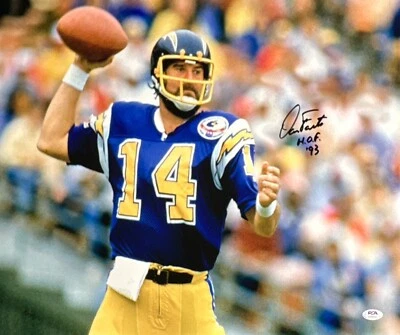 Dan Fouts Signed 16x20 Photo San Diego Chargers 'HOF 93' PSA AK46560 - Image 1 of 2