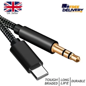 3.5mm Aux to USB C Type C Cable For Car iPhone Samsung Stereo Audio Adapter Jack - Picture 1 of 8