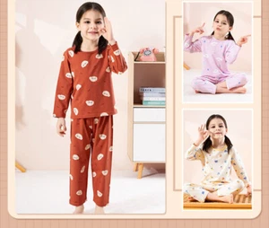 Kids' Cool Cotton Pajamas Set Toddler Funny Sleepers Little Girls Boys Long PJS - Picture 1 of 26