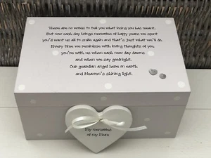 Memory Box Personalizzato Loved One ~ MAMMA ~ O Qualsiasi Nome ~ Perdita Lutto - Foto 1 di 4