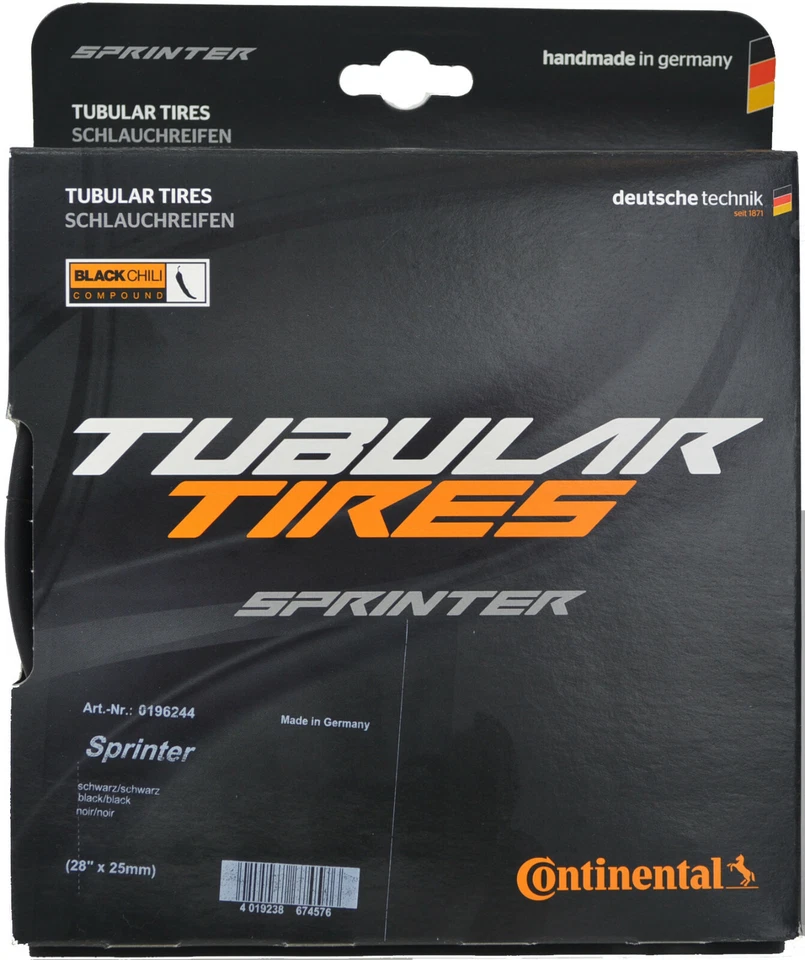 NEW CONTINENTAL SPRINTER Tubular Road Tire Black Chili 700x25mm (700c/28") - Image 1 of 4