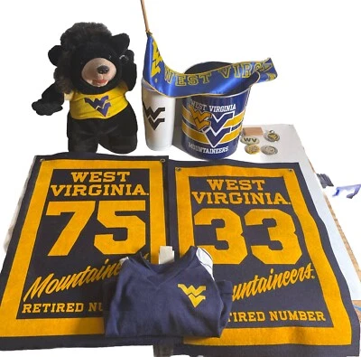 12 Piece West Virginia Mountaineers Fan Collectors VTG Lot - Image 1 of 4