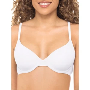 No Boundaries T-Shirt Bra Women's Size 36B White Lightly Lined Underwire --U1-- - Picture 1 of 4