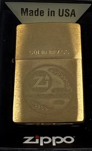 ZIPPO 2022 ZI AMERICAN SPIRIT SINCE 1932 BRASS LIGHTER SEALED IN BOX D200 - Picture 1 of 6