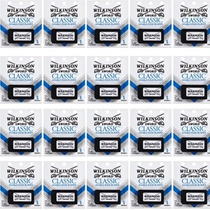 Wilkinson Sword Double Edge Razor Blades, 20 Packs of 5 = 100 Count - Picture 1 of 5