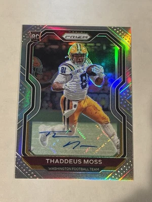 2020 Panini Prizm Rookie Autographs #386 Thaddeus Moss Washington - Image 1 of 2