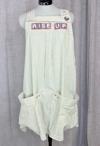 Japanische Kreuz Rückenschürze Damen Einheitsgröße Upcycling "Rise Up" Motivation genäht - Bild 1 von 10