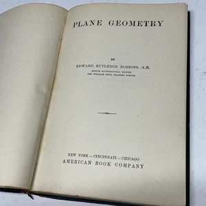 Plane Geometry - Edward Rutledge Robbins (Hardcover, 1906) - Picture 1 of 7