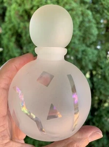 Handcrafted Art Glass Blown Glass Contemporary Decorative Bottle with Glass Top - Picture 1 of 10