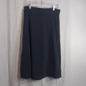 Falda midi para mujer Forever 21 negra línea A/acampanada talla mediana cremallera lateral E22 - Imagen 1 de 11