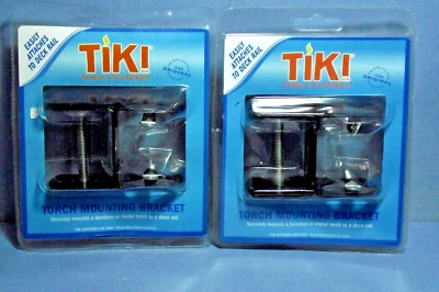 2 PACKS TIKI TORCH BRAND MOUNTING BRACKETS NEW FACTORY SEALED 4 BRACKETS BIN 2 - Image 1 of 4