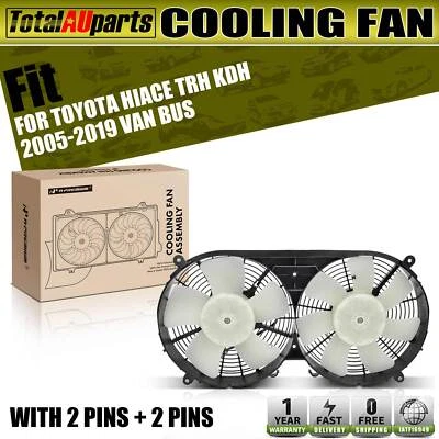 Dual Radiator Cooling Fans for Toyota HiAce KDH200 KDH220 TRH223 2.5L 2KD-FTV - image 1 of 4