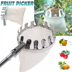 More details for uk apple &amp; fruit nut picker fruit picking basket garden patio hand tools