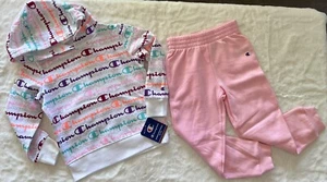 CHAMPION Athleticwear Little Girl's Fleece Hoodie & Joggers Outfit, 2-Piece Set - Picture 1 of 9