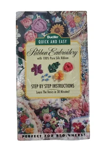 Ribbon Embroidery Step by Step Bucilla Quick & Easy (VHS, 1995) NEW Sealed - Picture 1 of 8