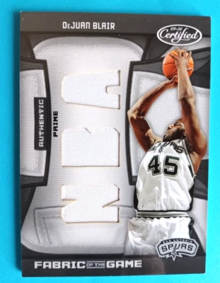 2009-10 Certificado Panini Dejuan Blair #fog-db Tela de Juego #9/25 Espuelas Reliquia Foto 1 de 2