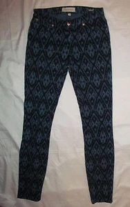 HENRY & BELLE IDEAL ANKLE SKINNY op art geometric kaleidoscope navy jeans 24 NEU - Bild 1 von 6