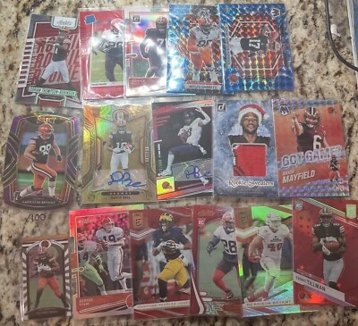 16 Card Cleveland Browns Lot w/ Rookie Autos, Relic, SP, #, /75, /100, RC+ - Image 1 of 4