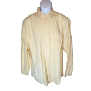Knightsbridge 100% Cotton Yellow White Gingham Dress Shirt Large L - Picture 1 of 3