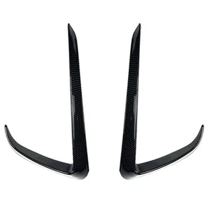 Glossy Carbon Front Fog Light Trim Eyebrow Cover for Tesla Model Y - Picture 1 of 4