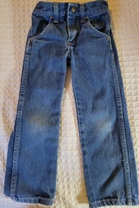 Boys Size 4 Slim Rustler Blue Jeans Vintage Denim - Picture 1 of 4