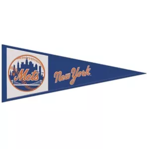 New York Mets Throwback MLB Embroidered Wool 13" x 32" Pennant - Picture 1 of 1