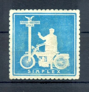 PAÍSES BAJOS - 1911 SELLO DE PÓSTER DE COLECCIÓN = MOTO SIMPLE = (*) -- EN MUY BUEN ESTADO - Imagen 1 de 1