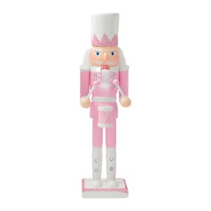 Pink Gold Nutcracker Bella Lux King Guard Shabby Chic 15 in Christmas 2022 NEW - Picture 1 of 10