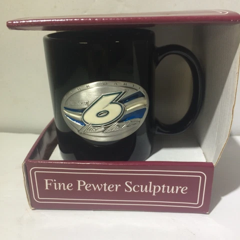 NEW In Box VINTAGE #6 MARK MARTIN MUG Pewter Emblem Cover
