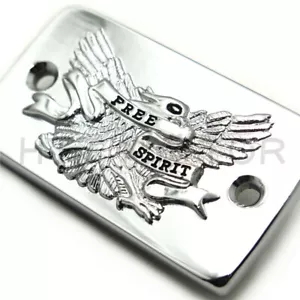 For Suzuki 2005-2006 Boulevard C90 Chrome Brake Fluid Reservoir Cap Cover Eagle - Picture 1 of 7