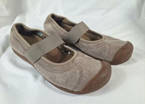 Scarpe mocassini Keen Siena marroni casual slip on Mary Jane comode taglia 9,5 EU 40 - Foto 1 di 8