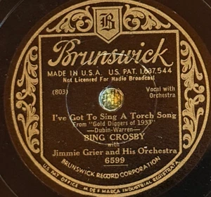 2 BING CROSBY 1933 Bruns 6599 & 6643 EE- & E Goldiggers of 1933 -Too Much Harm - Picture 1 of 8