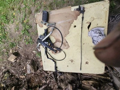 83-85 HONDA SHADOW VT700 РЕГУЛЯТОР ЗАДНЕГО ТОРМОЗНОГО СТЕРЖНЯ с ПРУЖИННЫМ ОРИГИНАЛЬНЫМ тормозным кабелем VT750 - Изображение 1 из 3